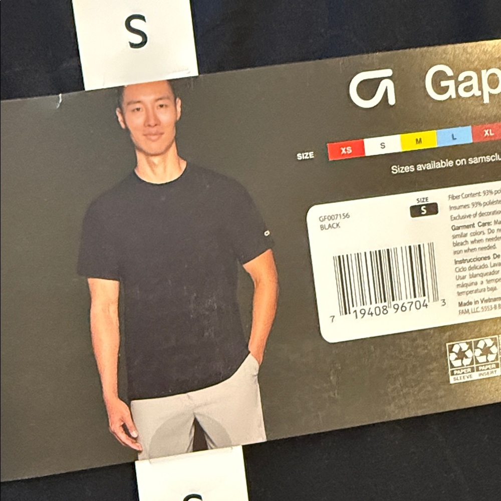 GapFit Performance Tee - Black workout quick dry … - image 2